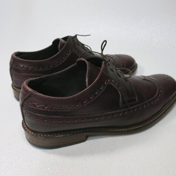 Bugatchi Long Wingtip Leather Dress Brogue Oxfords Men's Footwear Shoes 12 - Picture 5 of 7